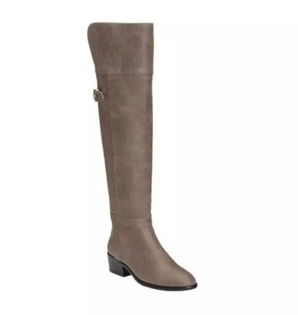 Aerosoles Mysterious Over Knee Boots 9.5 NWOT Tall Knee High OTK Grey Equestrian